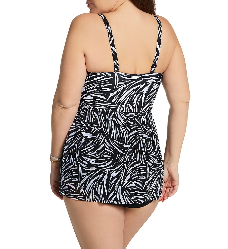 Plus Size Black Swan Bandeau Flyaway 1 Pc Swimsuit