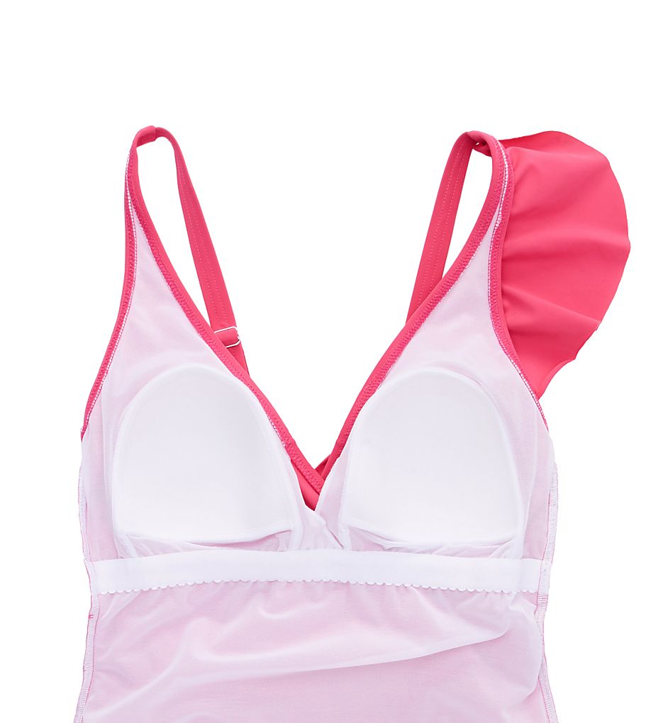  Tutti Frutti V Neck Ruffle Shoulder 1 Pc Swimsuit