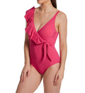  Tutti Frutti V Neck Ruffle Shoulder 1 Pc Swimsuit