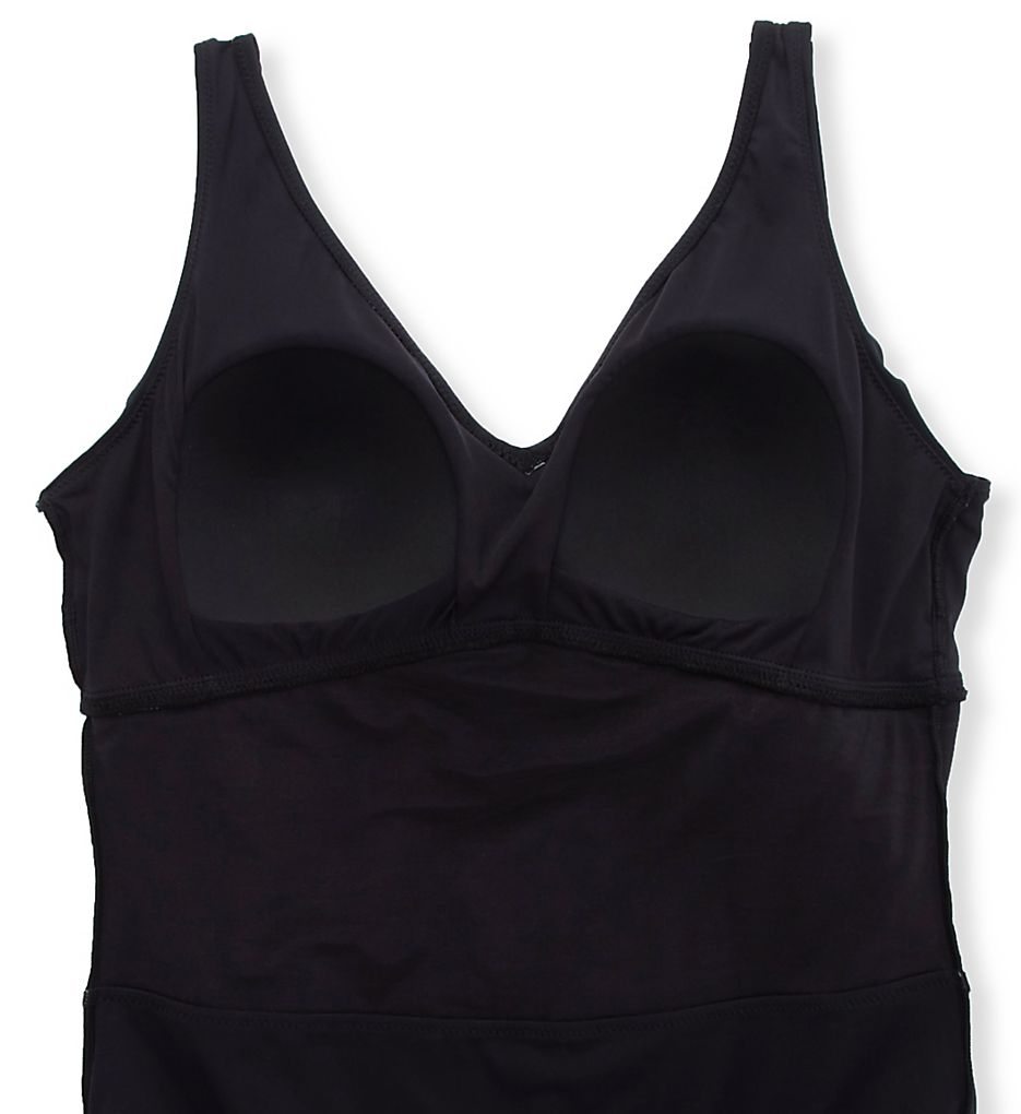  Plus Atlantic Solids Lucia Plunge 1 Pc Swim Dress