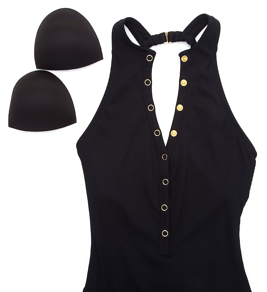  Amy One Piece High Neck One Piece Swimsuit