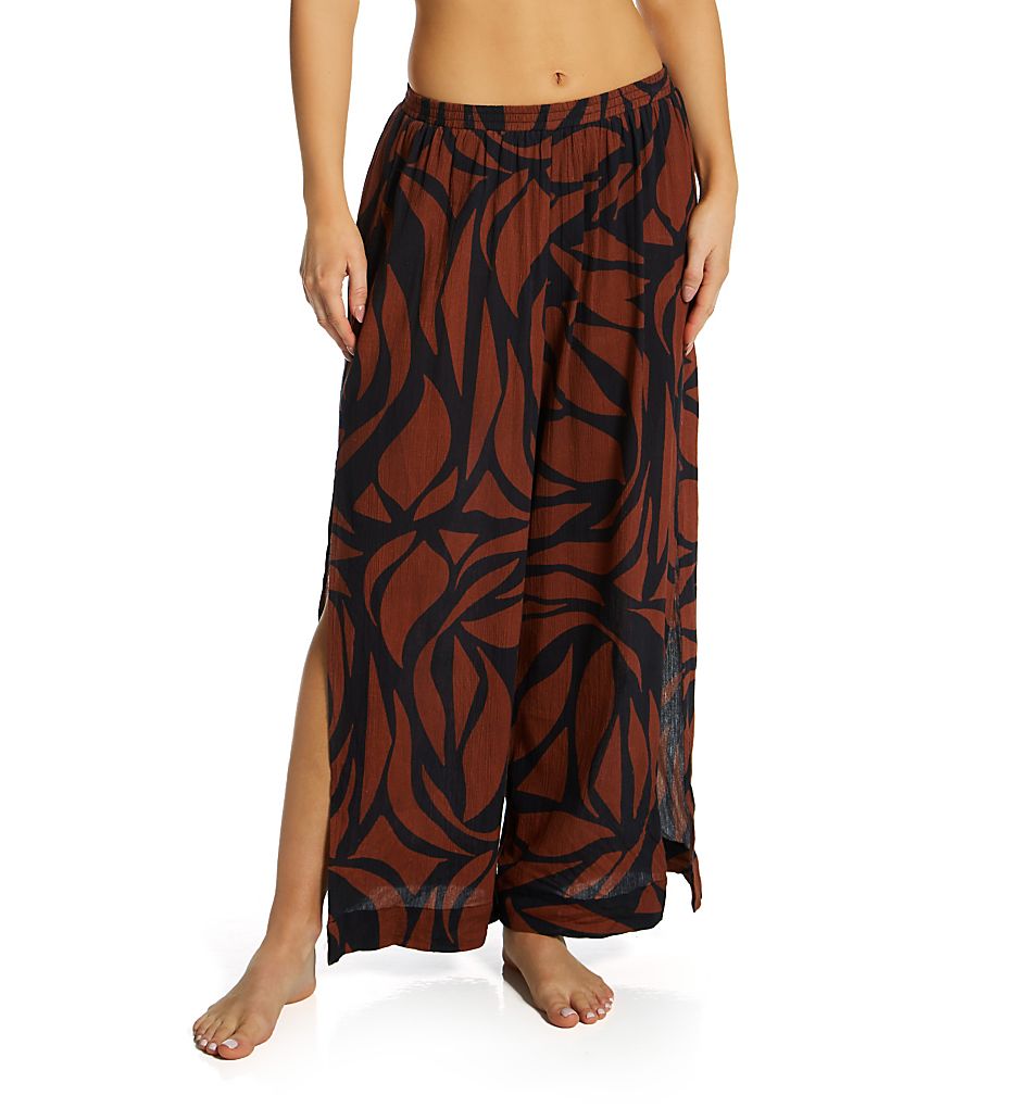 Sanctuary Abstract Animal Slit Side Crop Pant Cover Up