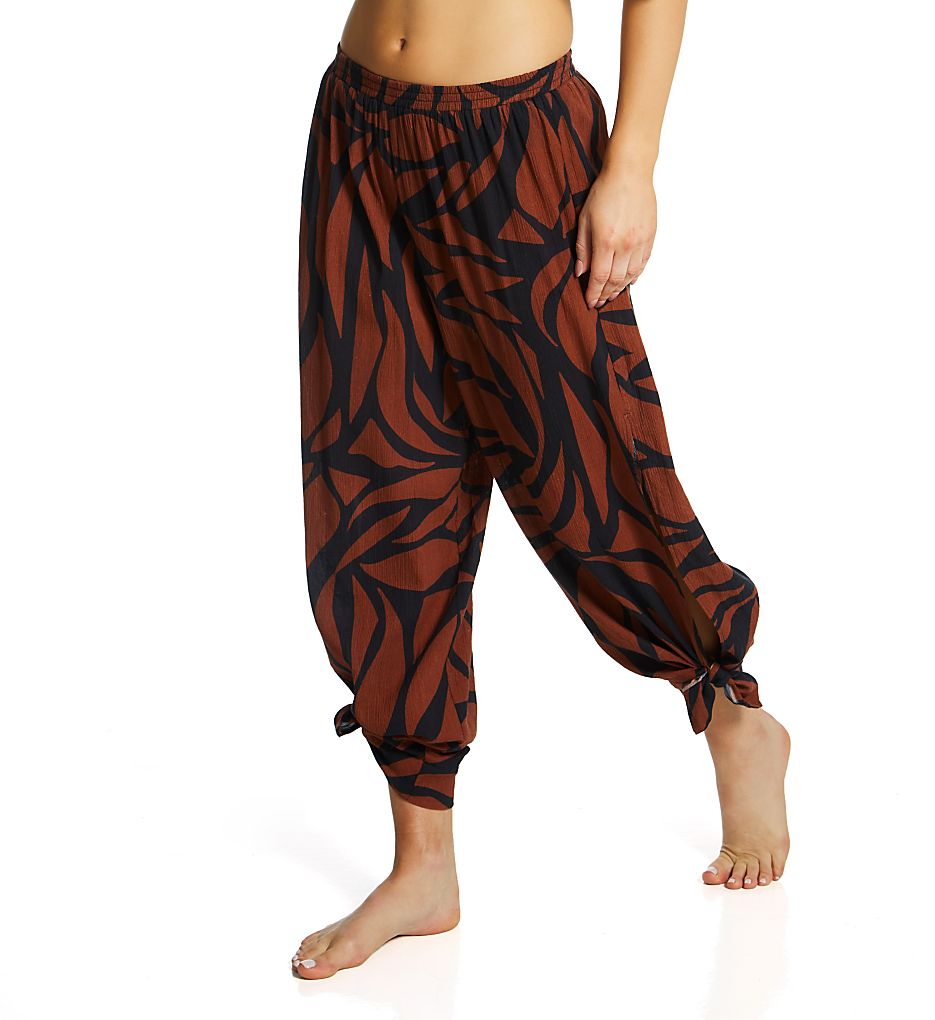 Sanctuary Abstract Animal Slit Side Crop Pant Cover Up