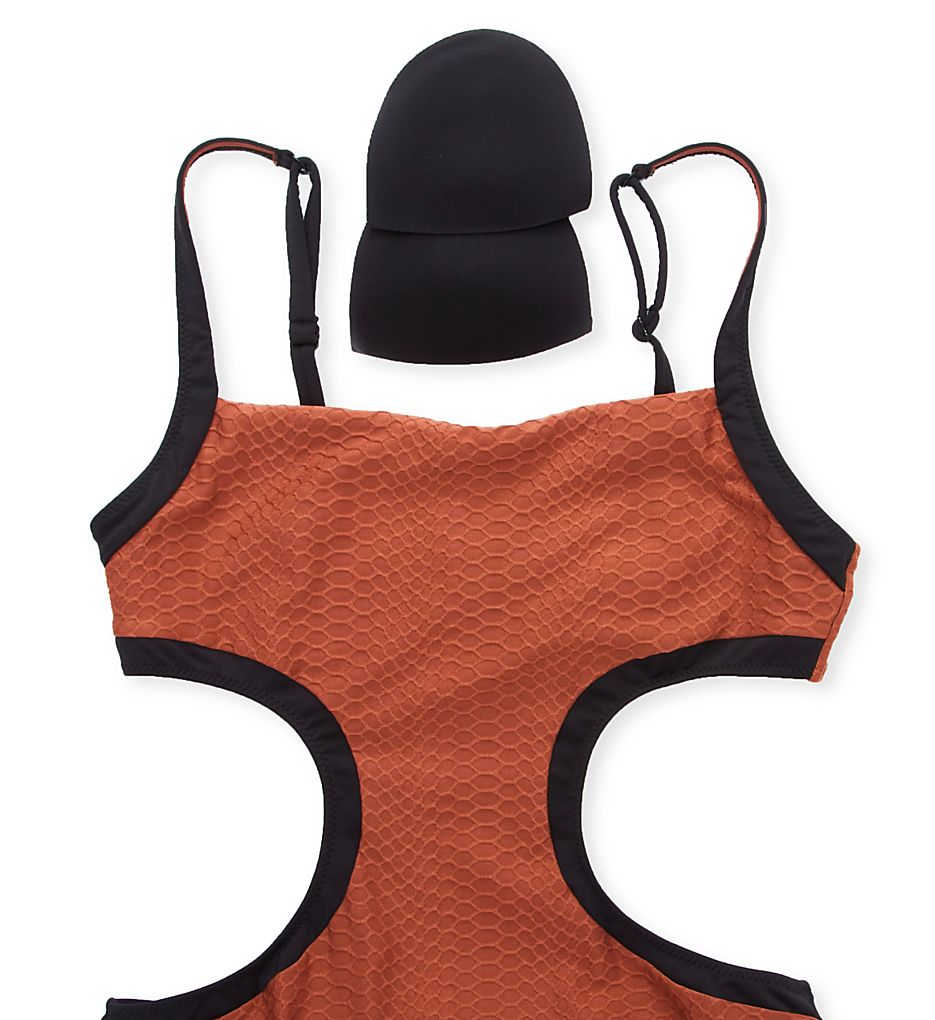 Sanctuary Snake Bite Mod Square Neck Monokini Swimsuit