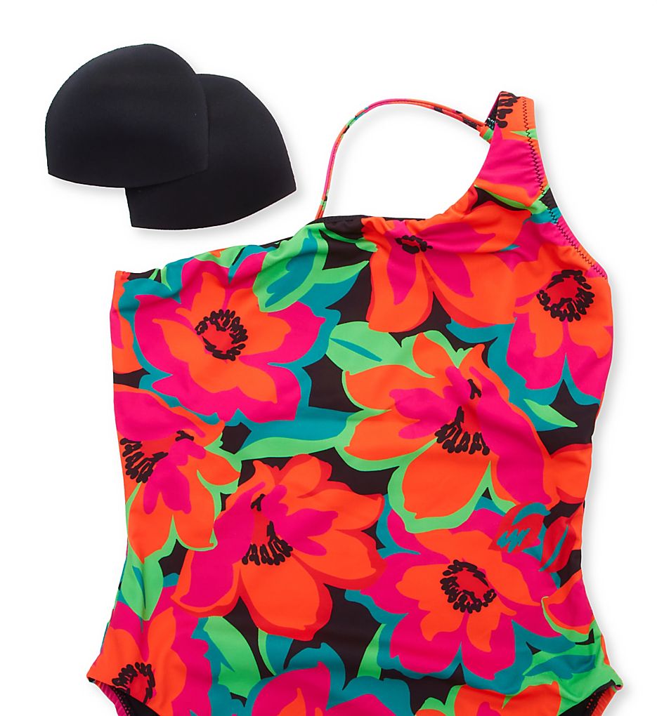 Sanctuary Savage Gardener One Shoulder One Piece Swimsuit