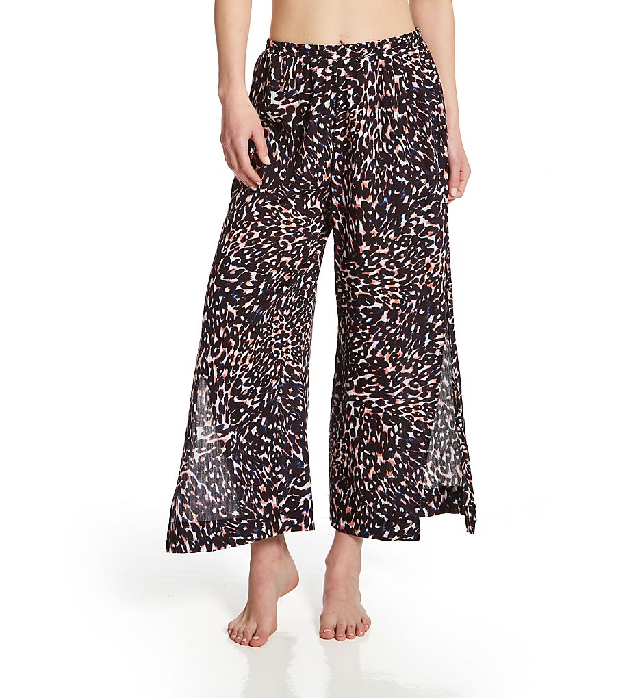 Sanctuary Stay Cool Leopard Slit Side Crop Cover Up Pant