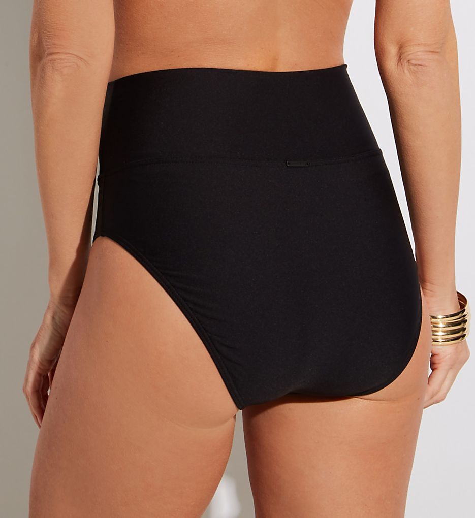  Black Hannah High Waist Swim Bottom