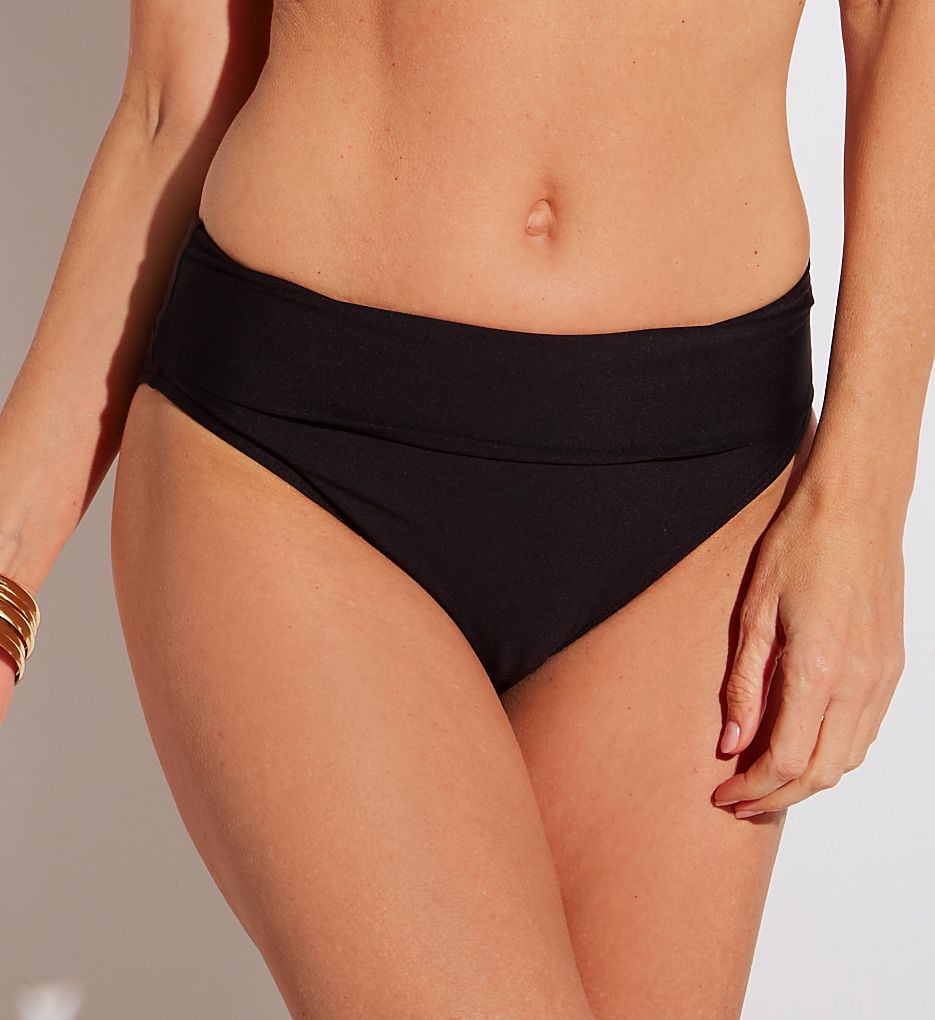  Black Hannah High Waist Swim Bottom