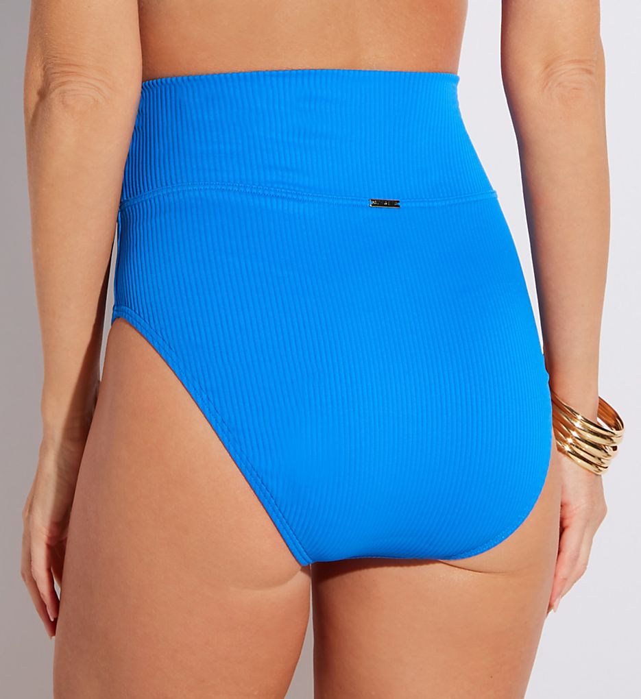  Harbor Blue Sandbar Rib Hannah High Waist Bottom