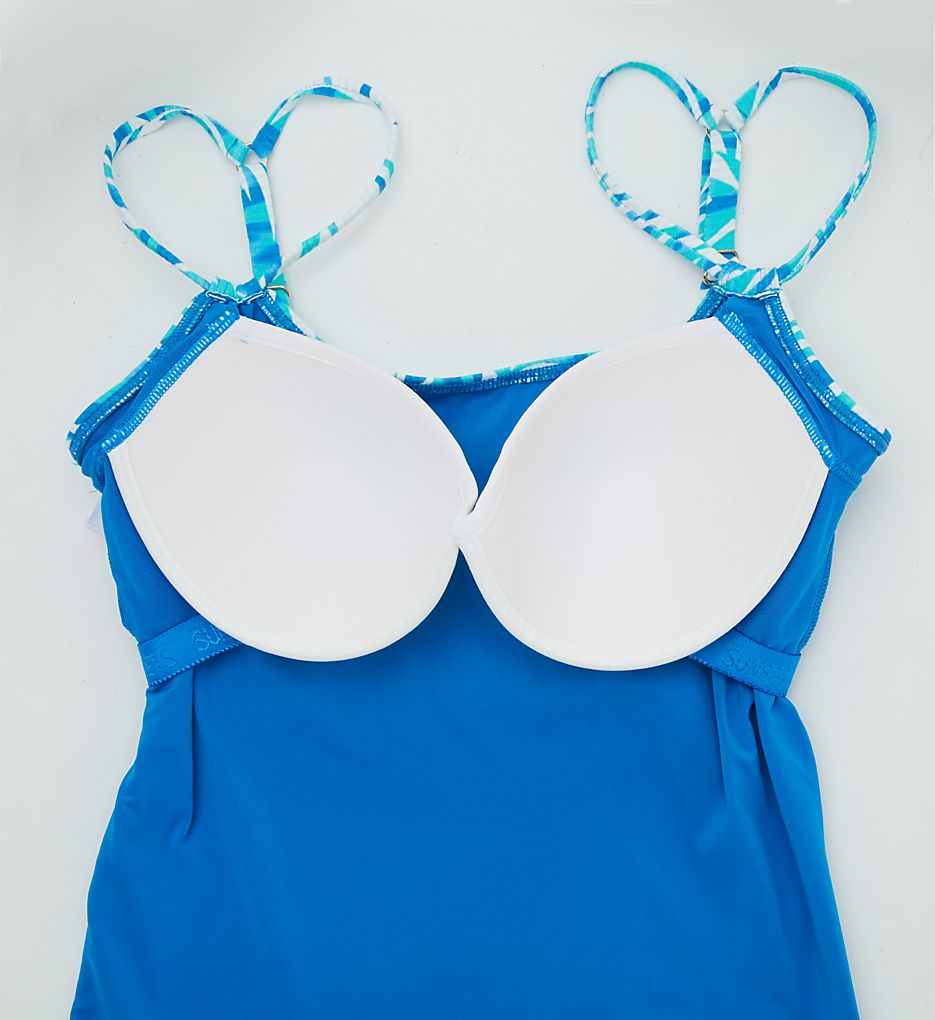  Sea Breeze Sandbar Rib Taylor Tankini Swim Top