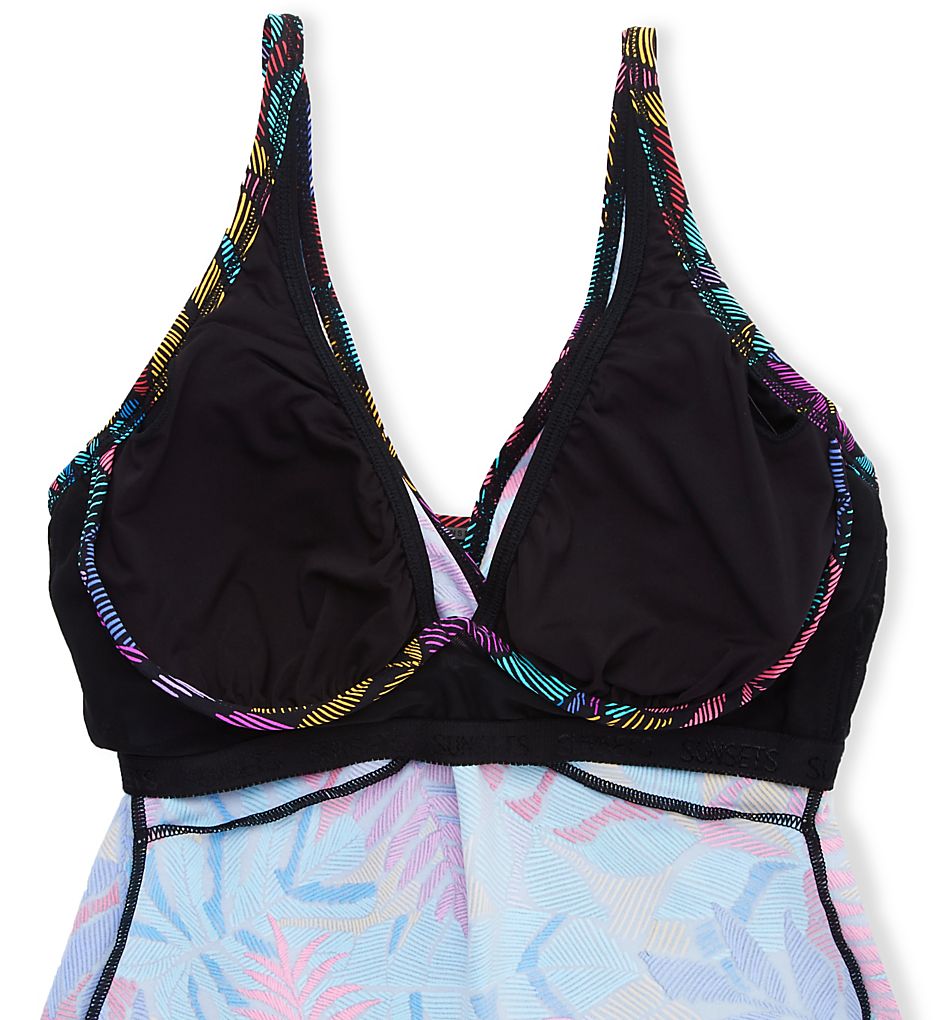  Panama Palms Forever Plunge Tankini Swim Top