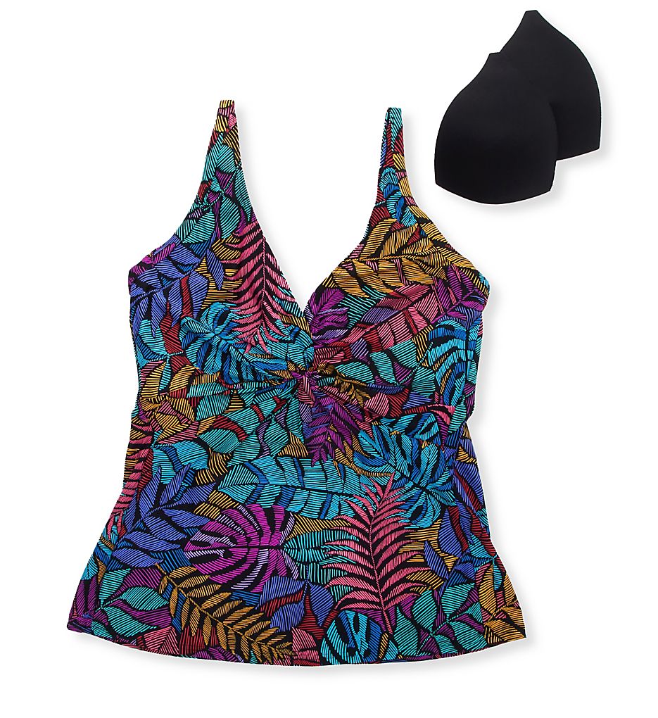  Panama Palms Forever Plunge Tankini Swim Top