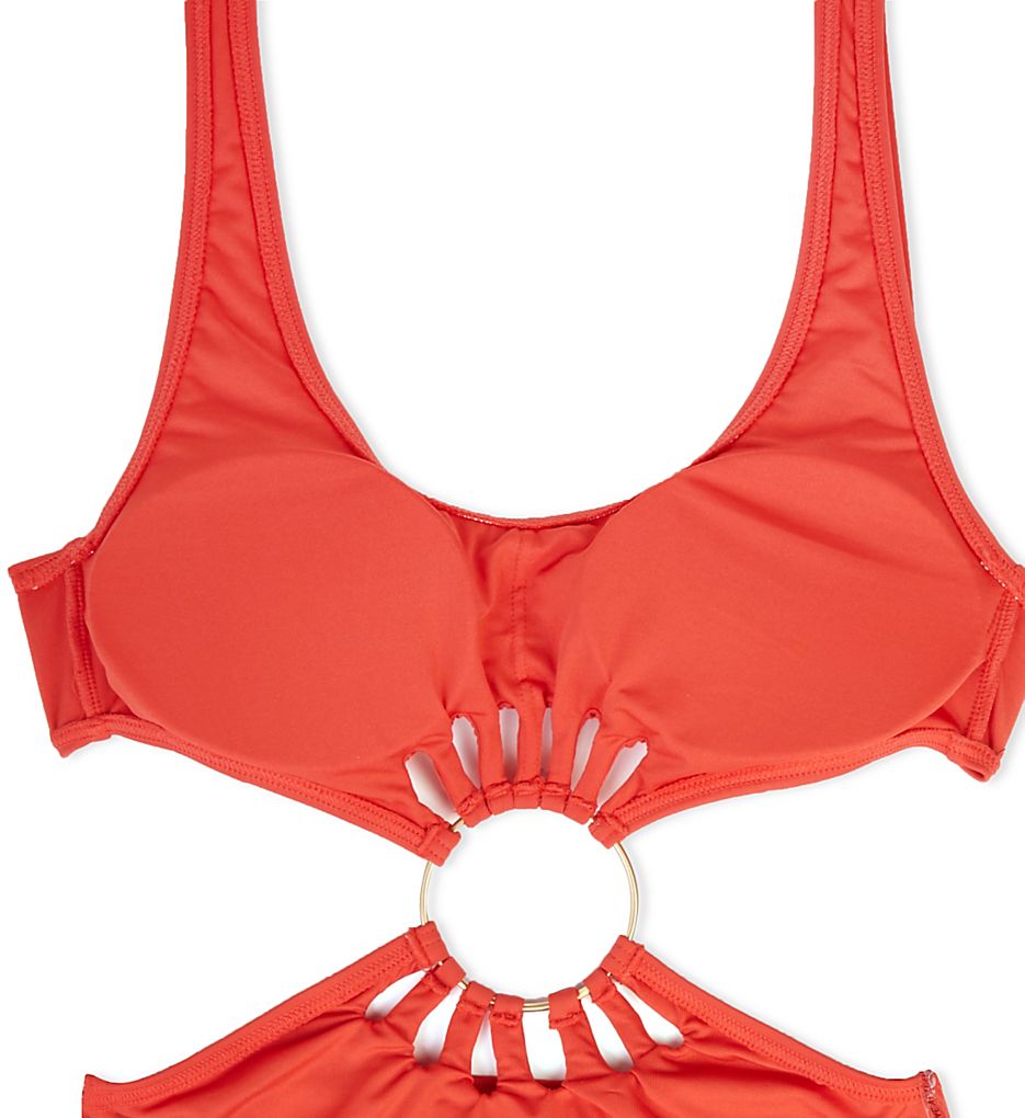 Vince Camuto Serengeti Shades Logo Ring One Piece Swimsuit