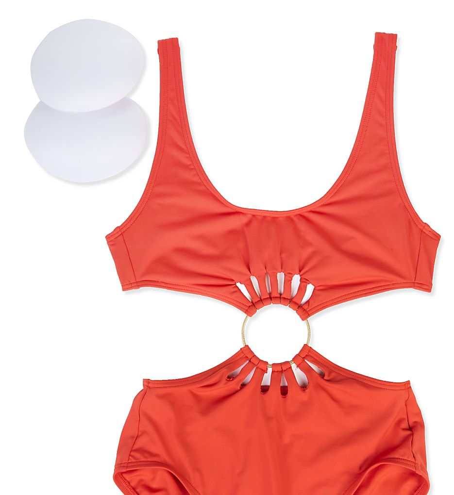 Vince Camuto Serengeti Shades Logo Ring One Piece Swimsuit